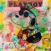 Painting Snoopy nyc by Kikayou | Painting Pop-art Pop icons Graffiti Acrylic Gluing