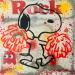 Painting Snoopy Pom,Pom pom by Kikayou | Painting Pop-art Pop icons Graffiti Acrylic Gluing