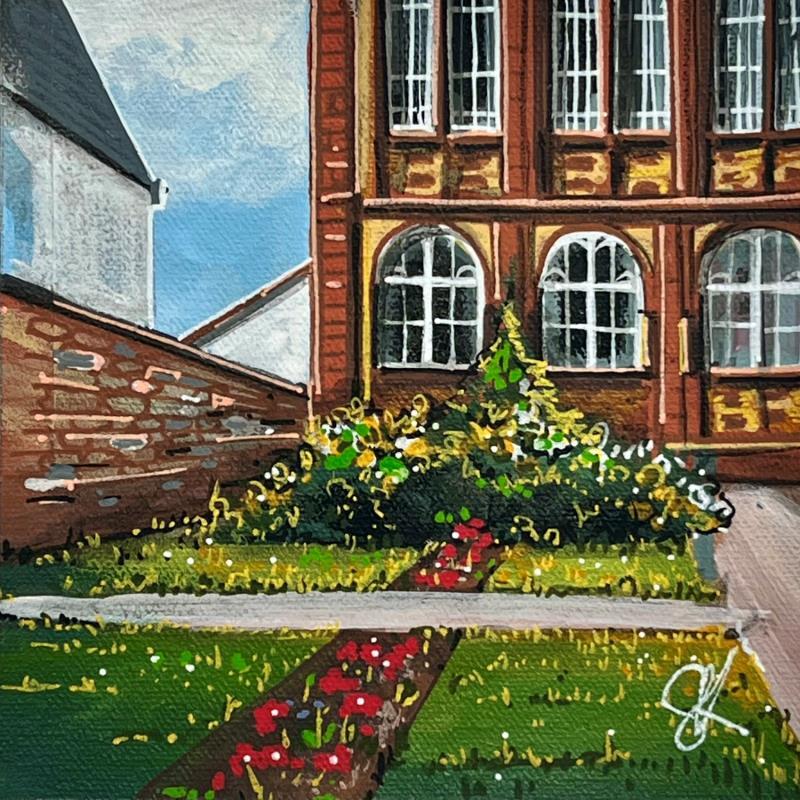 Painting Parc de l'école st Georges en Alsace by Touras Sophie-Kim  | Painting Realism Landscapes Urban Architecture Acrylic