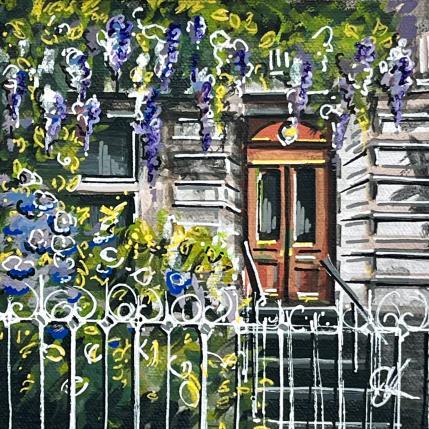 Painting La porte à la glycine, Strasbourg by Touras Sophie-Kim  | Painting Realism Acrylic Architecture, Landscapes, Urban