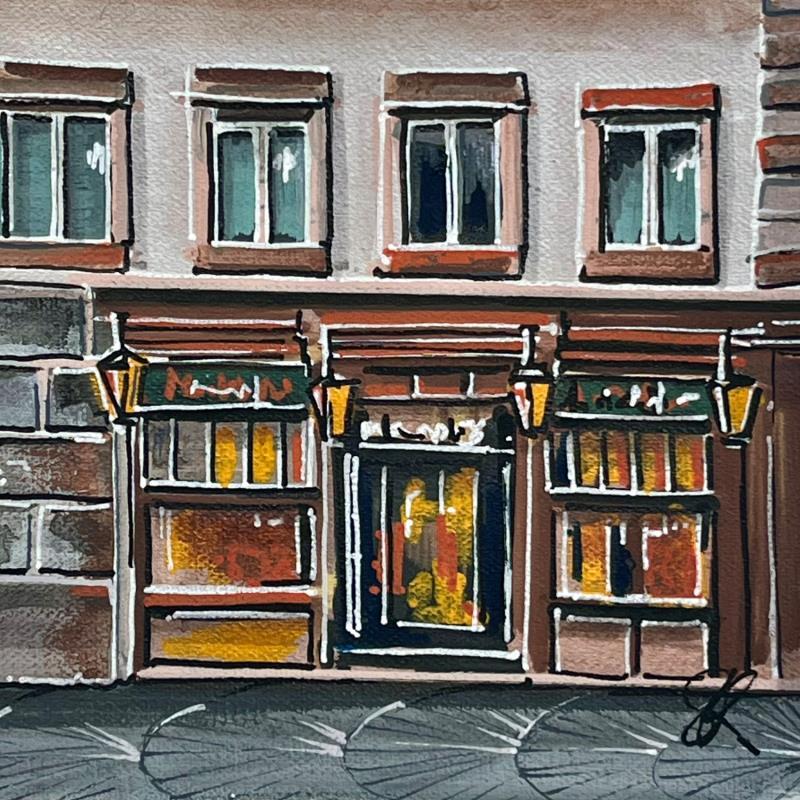 Peinture Le troquet de la Grand Rue, Strasbourg par Touras Sophie-Kim  | Tableau Réalisme Acrylique Architecture, Paysages, Urbain