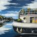 Painting Peniche sur le Rhin by Touras Sophie-Kim  | Painting Realism Landscapes Urban Architecture Acrylic