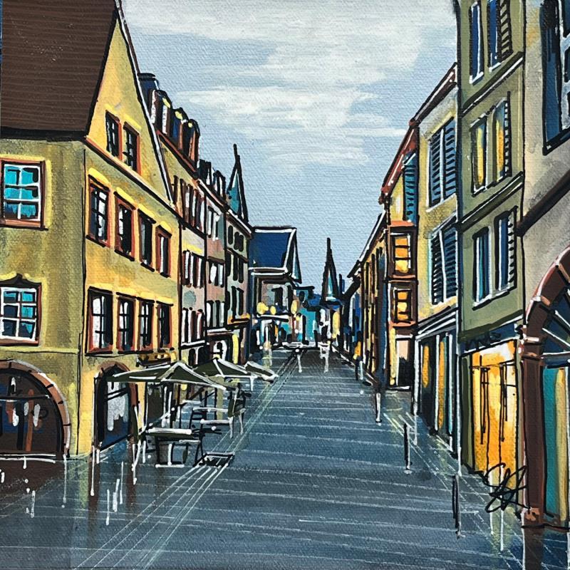 Peinture Ruelle de la Petite France, Strasbourg par Touras Sophie-Kim  | Tableau Réalisme Paysages Urbain Architecture Acrylique