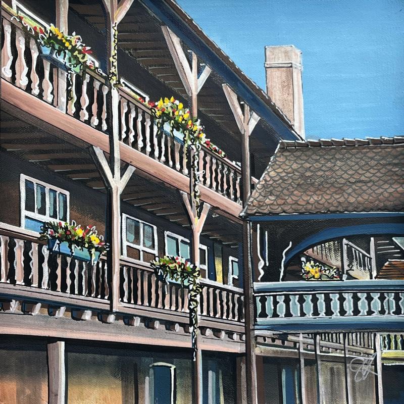 Painting Cour du Corbeau à Strasbourg by Touras Sophie-Kim  | Painting Realism Oil Architecture, Urban