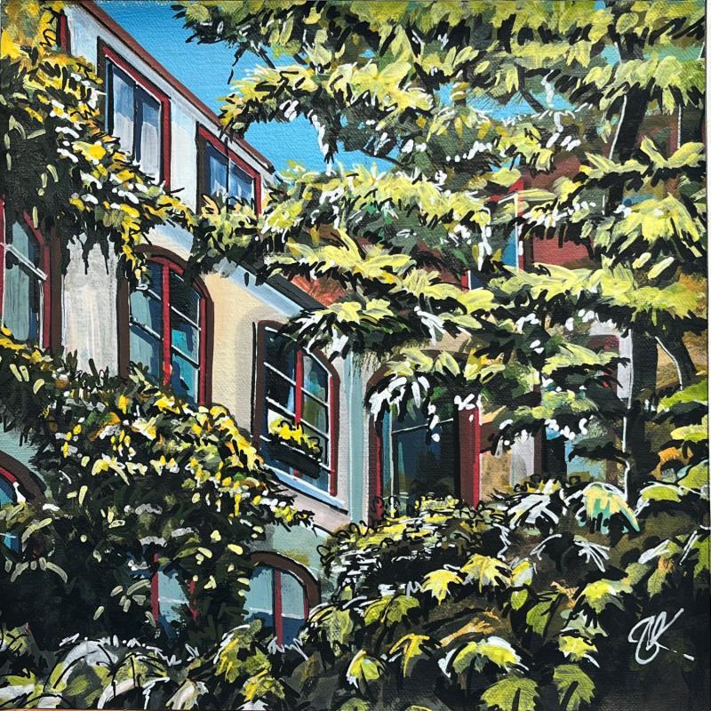 Painting Ecrin de verdure, rue des Orfèvres, Strasbourg by Touras Sophie-Kim  | Painting Realism Oil Still-life