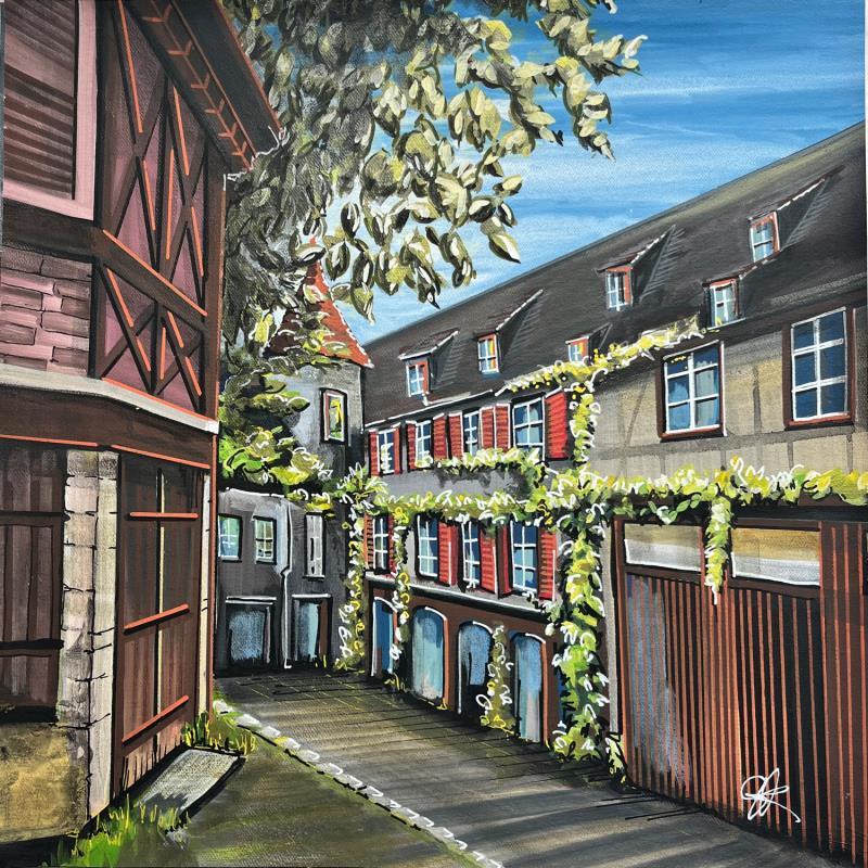 Peinture Impasse dela Grand Rue à Strasbourg par Touras Sophie-Kim  | Tableau Réalisme Natures mortes Huile