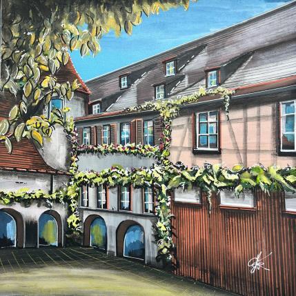 Peinture Grand Rue Strasbourg par Touras Sophie-Kim  | Tableau Réalisme Huile Natures mortes