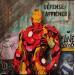 Peinture iron Man urbex par Kedarone | Tableau Pop-art Icones Pop Graffiti Acrylique