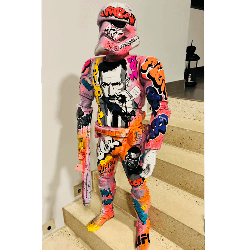 Sculpture STORMTROOPER MC GREGOR STYLE by Anto | Sculpture Pop-art Graffiti, Posca Pop icons