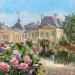 Peinture Les roses au jardin de Luxembourg à Paris  par Dontu Grigore | Tableau Figuratif Urbain Huile