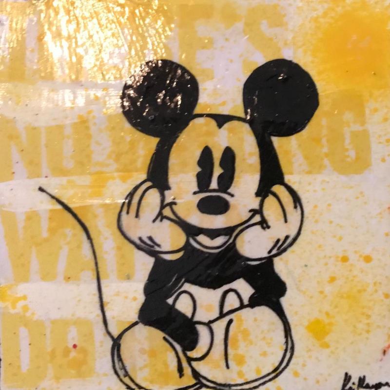 Gemälde Mickey von Kikayou | Gemälde Pop-Art Pop-Ikonen Graffiti Acryl Collage