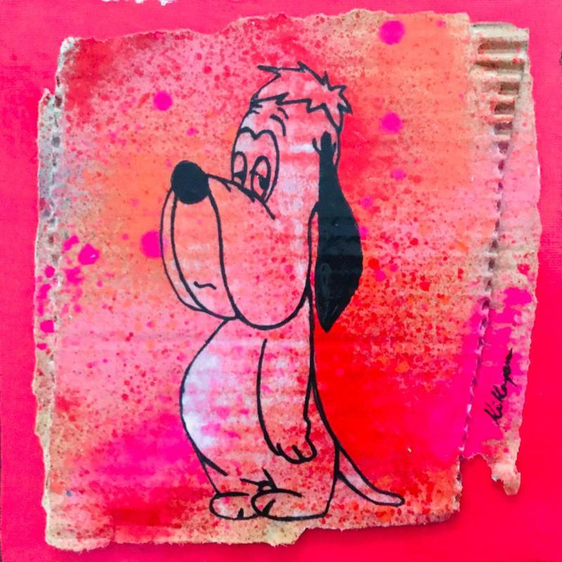 Painting Droopy by Kikayou | Painting Pop-art Pop icons Graffiti Cardboard Acrylic Gluing