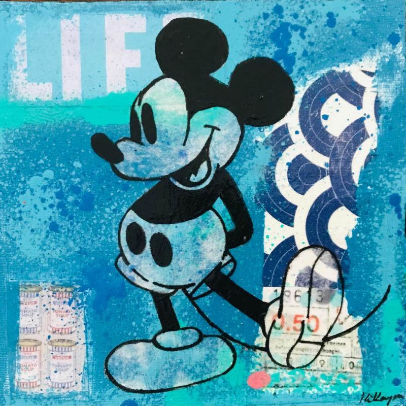 Painting Mickey  by Kikayou | Painting Pop-art Pop icons Graffiti Acrylic Gluing