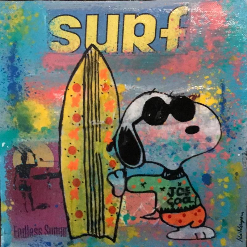 Painting Surf Session by Kikayou | Painting Pop-art Acrylic, Gluing, Graffiti Pop icons