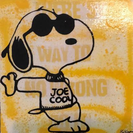 Gemälde Snoopy cool von Kikayou | Gemälde Pop-Art Acryl, Collage, Graffiti Pop-Ikonen