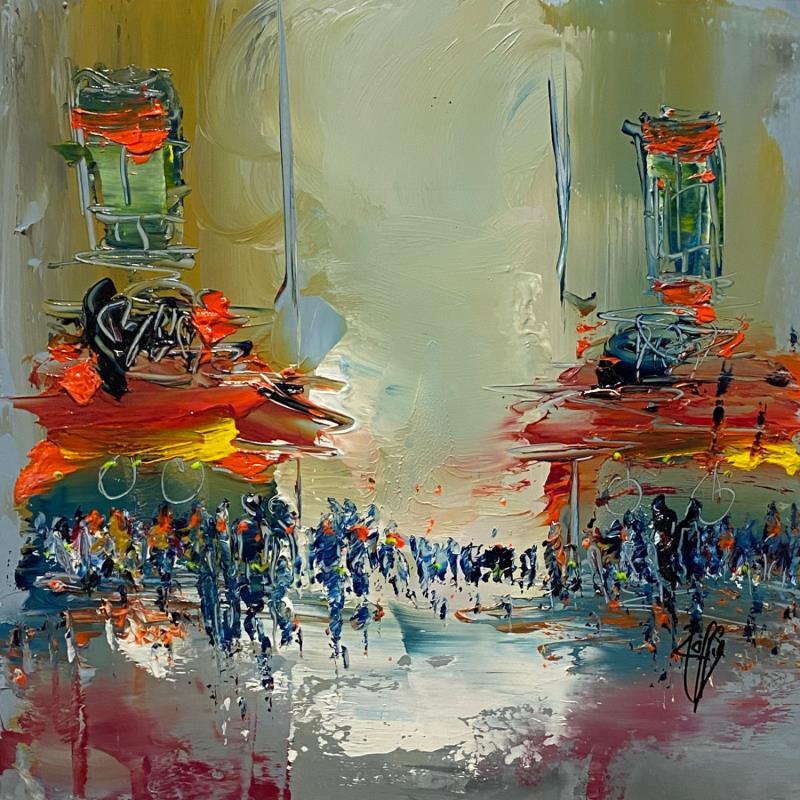 Painting Soirée by Raffin Christian | Painting Figurative Urban Oil