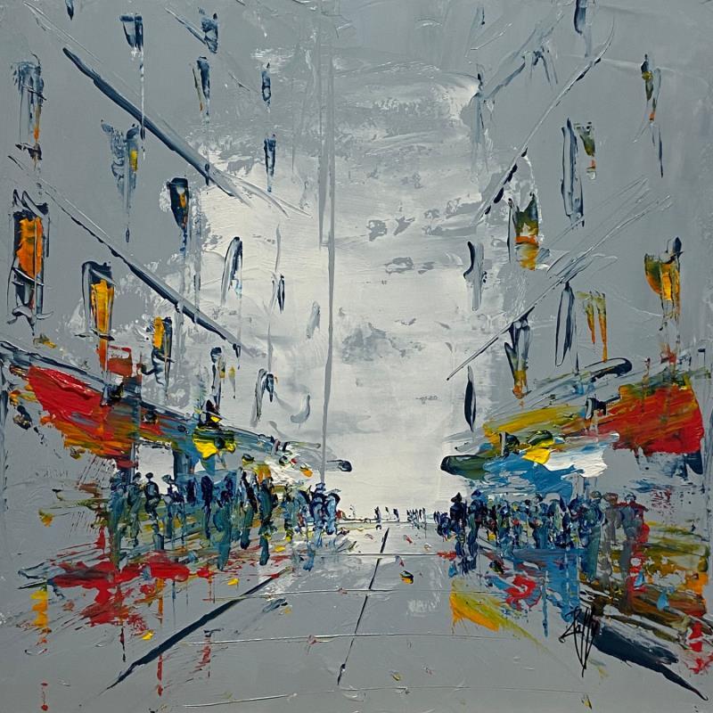 Painting Jour de ville by Raffin Christian | Painting Figurative Urban Oil