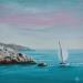 Painting Journée d'été en mer by Blandin Magali | Painting Figurative Landscapes Oil