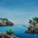 Painting Au milieu des calanques by Blandin Magali | Painting Figurative Landscapes Oil