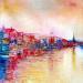 Peinture Vue sur la tour par Levesque Emmanuelle | Tableau Huile