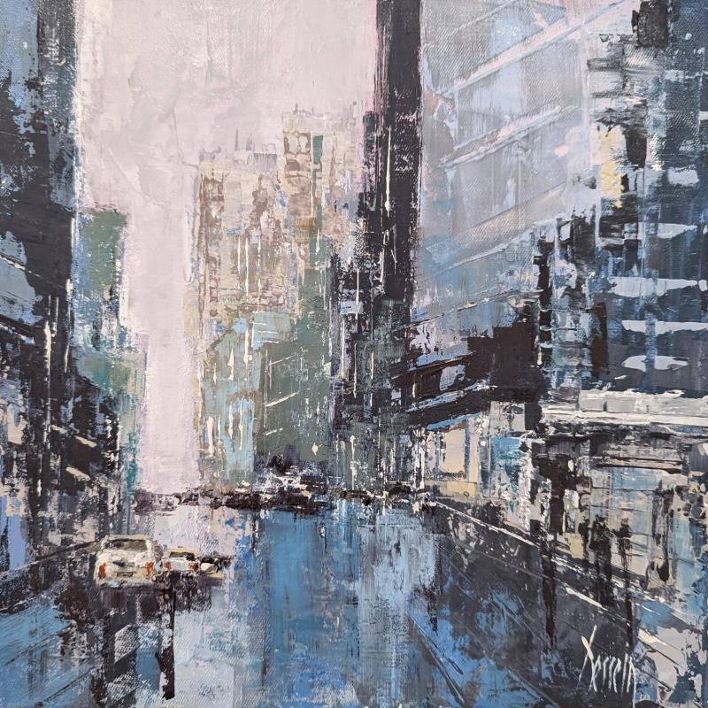 Painting Manhattan by Dessein Pierre | Painting Figurative Urban Oil