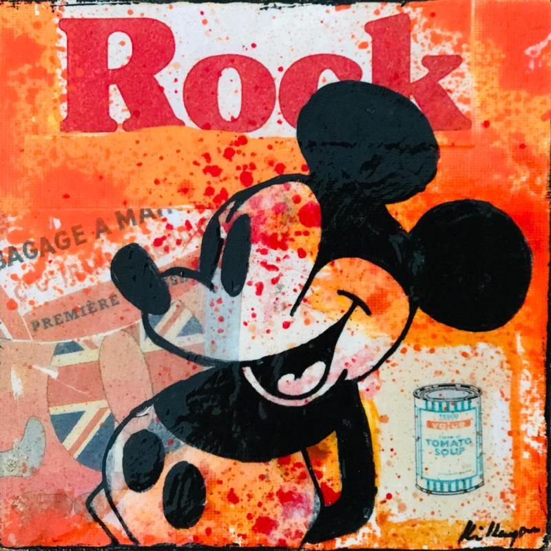 Peinture Mickey par Kikayou | Tableau Pop-art Icones Pop Graffiti Acrylique Collage