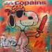 Peinture Snoopy corsaire par Kikayou | Tableau Pop-art Icones Pop Graffiti Acrylique Collage