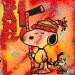 Peinture Snoopy hockey par Kikayou | Tableau Pop-art Icones Pop Graffiti Acrylique Collage