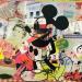 Gemälde Mickey von Kikayou | Gemälde Pop-Art Pop-Ikonen Graffiti Acryl Collage