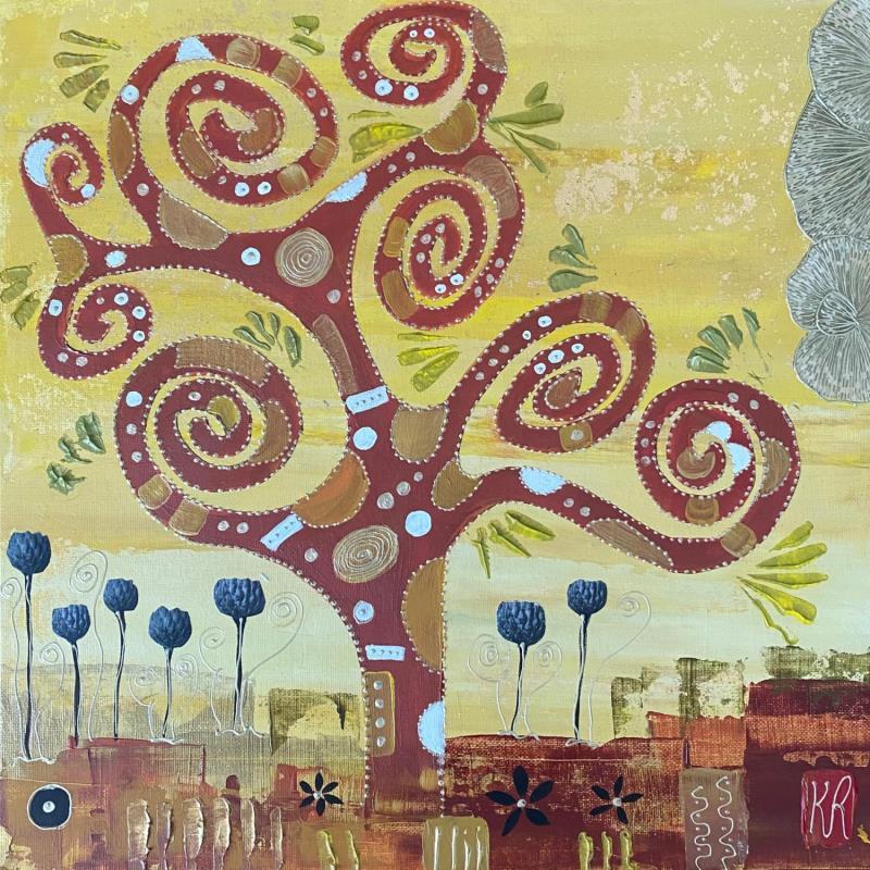 Peinture Viva par Romanelli Karine | Tableau Figuratif Paysages Natures mortes Acrylique Collage Posca Pastel Feuille d'or Papier