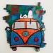 Painting snoopy van by Kikayou | Painting Pop-art Graffiti Wood Acrylic Gluing