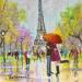 Painting Tour Eiffel by Lallemand Yves | Painting Figurative Urban Acrylic