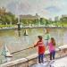 Painting Jardin du Luxembourg  by Lallemand Yves | Painting Figurative Urban Acrylic