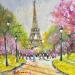 Painting Tour Eiffel by Lallemand Yves | Painting Figurative Urban Acrylic