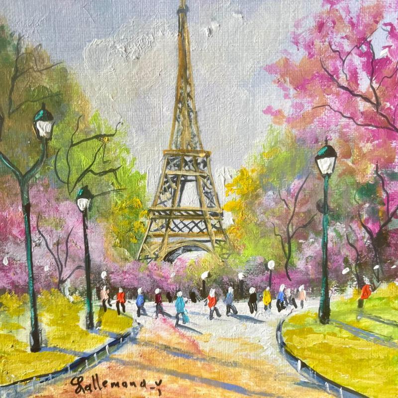 Peinture Tour Eiffel par Lallemand Yves | Tableau Figuratif Urbain Acrylique