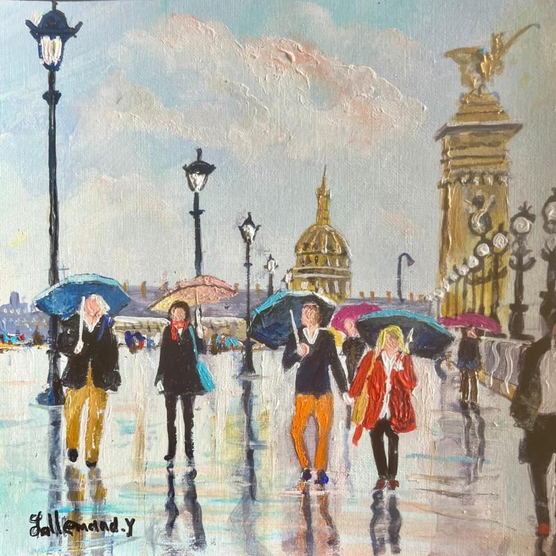 Peinture Pont Alexandre III par Lallemand Yves | Tableau Figuratif Acrylique Urbain