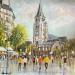 Gemälde Abbaye de Saint Germain des pres Paris von Lallemand Yves | Gemälde Figurativ Urban Acryl