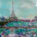 Painting Eté à Paris by Solveiga | Painting Figurative Architecture Acrylic