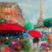 Painting Vie parisienne by Solveiga | Painting Figurative Architecture Acrylic