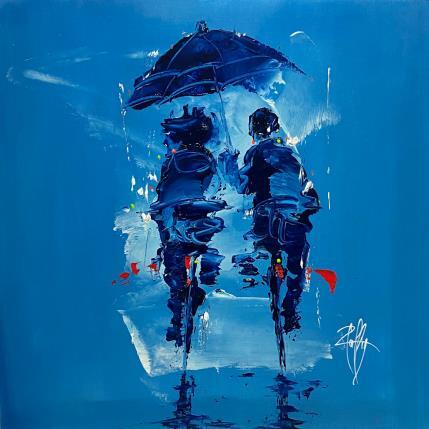 Painting Sous ton Parapluie by Raffin Christian | Painting Figurative Oil Life style