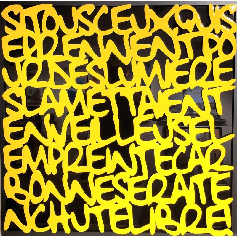 Painting Tontons flingueurs yellow by Atelier RingArt | Painting Raw art