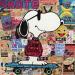 Peinture snoopy skate vintage par Kikayou | Tableau Pop-art Graffiti Acrylique Collage