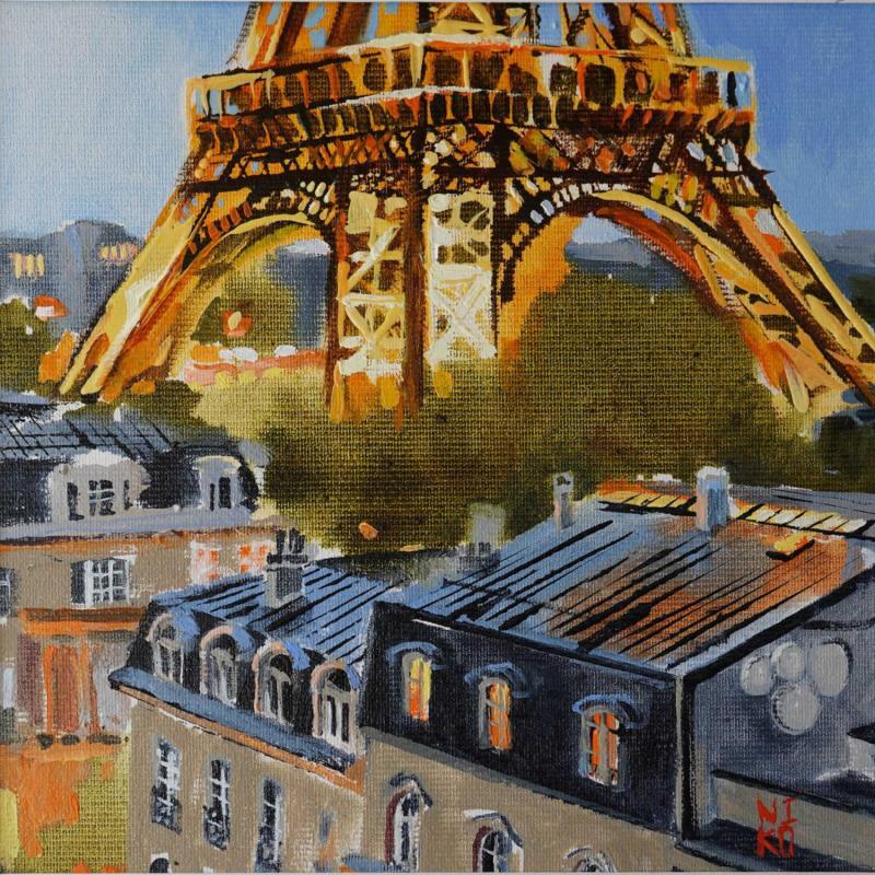 Painting Paris 35 - Maisons pres de la Tour Eiffel by Niko Marina  | Painting Figurative Urban Oil