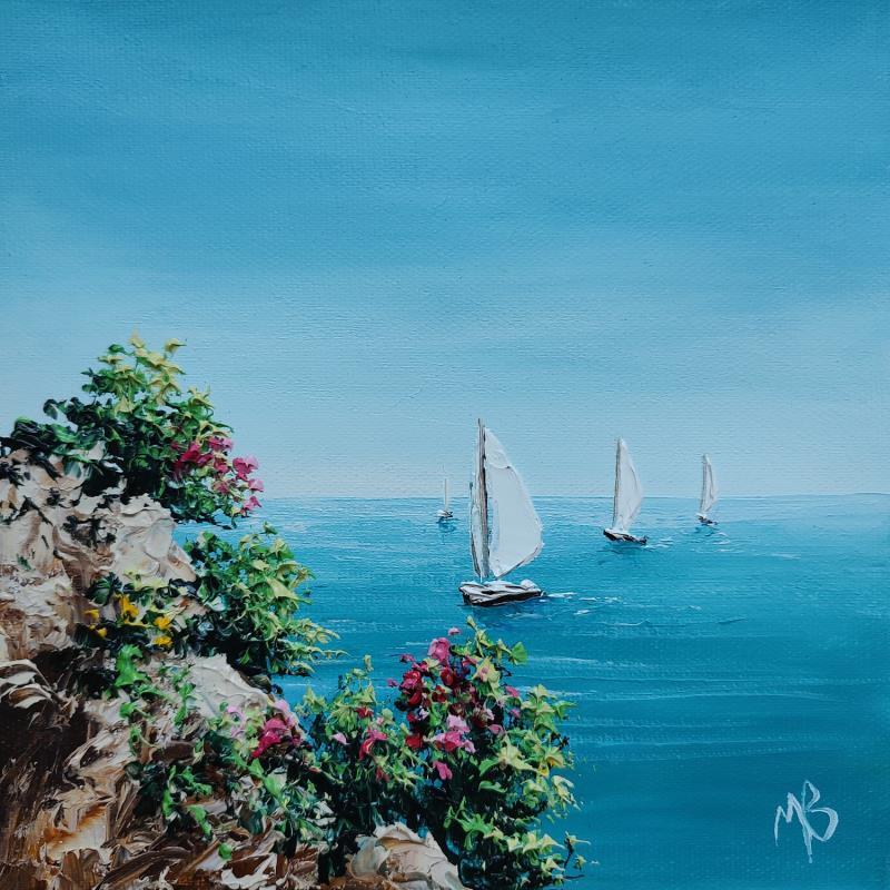 Painting Un été en mer by Blandin Magali | Painting Figurative Landscapes Oil