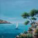 Painting Longer le littoral by Blandin Magali | Painting Figurative Landscapes Oil