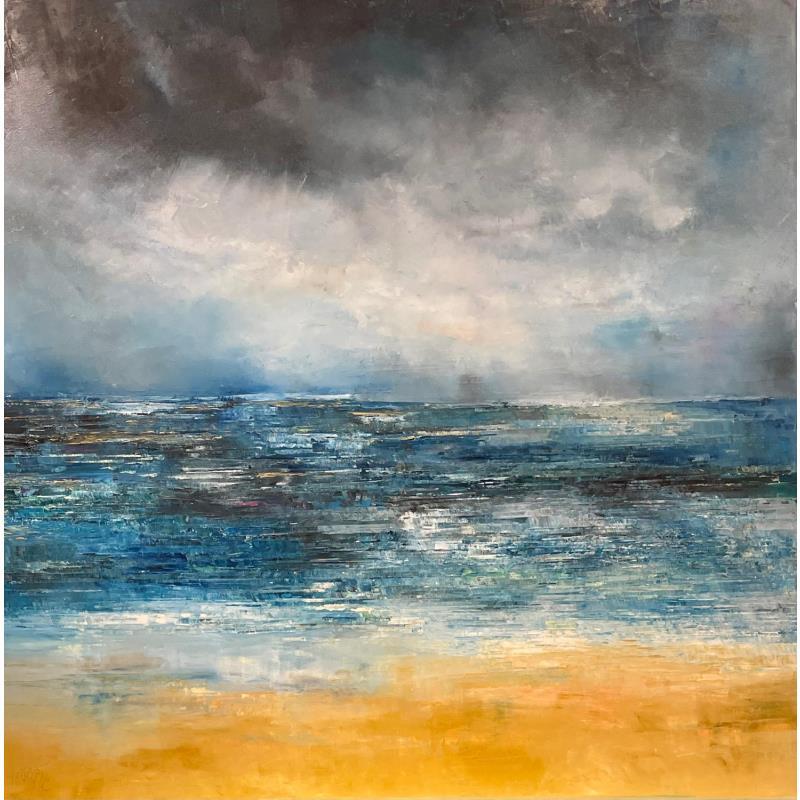 Peinture Ciel d'orage par Levesque Emmanuelle | Tableau Paysages Nature Huile