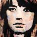 Gemälde Françoise Hardy von G. Carta | Gemälde Pop-Art Pop-Ikonen Graffiti Acryl Collage