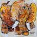 Painting Elephant by Maury Hervé | Painting Raw art Animals