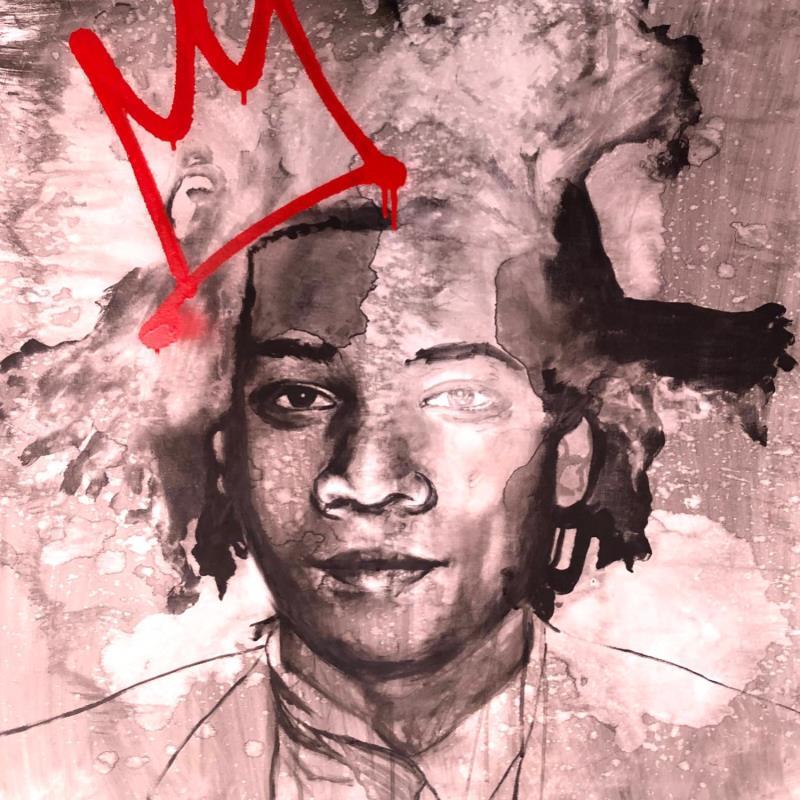 Painting BASQUIAT by Mestres Sergi | Painting Pop-art Pop icons Graffiti Acrylic