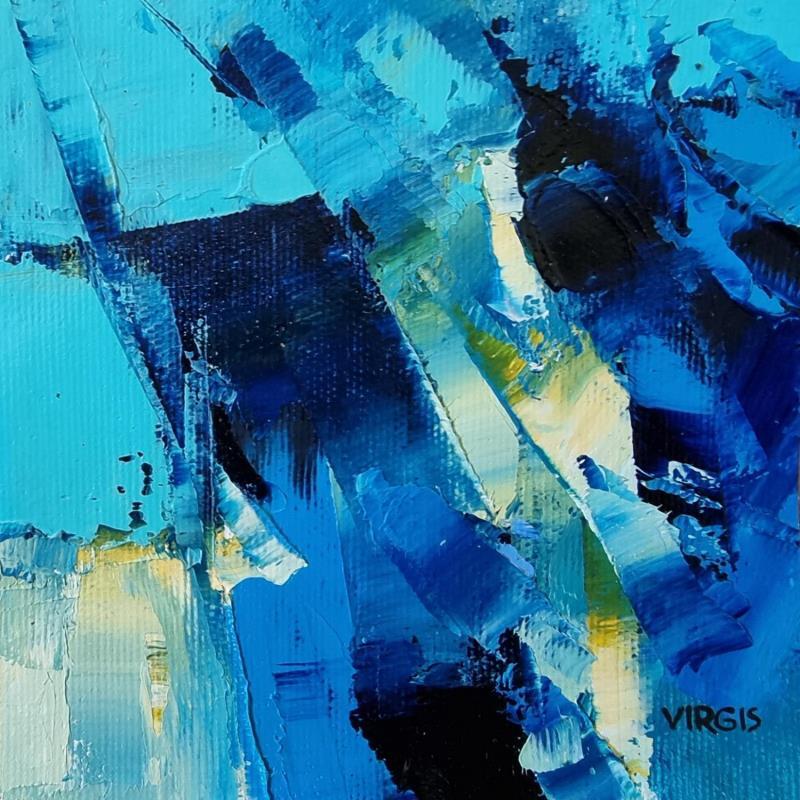 Painting Reflection in water by Virgis | Painting Abstract Minimalist Oil